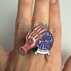 Witchy poison ring that opens secret stash compartment hidden container box EDC